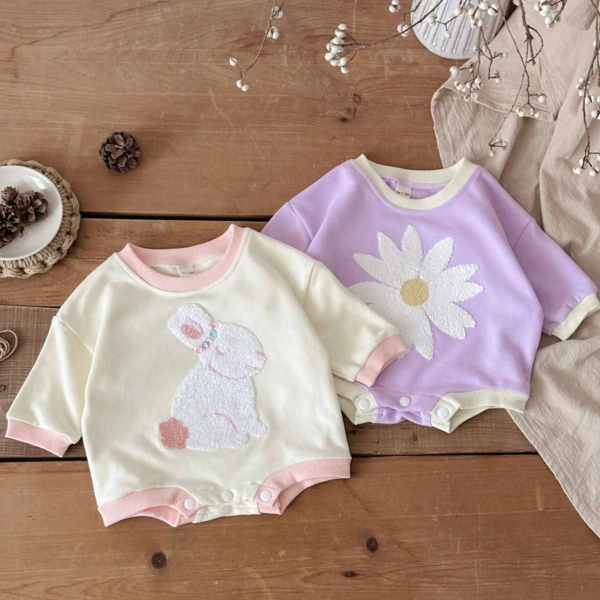 Newborn Baby Girl Romper Floral - Baju bayi perempuan baru lahir, model