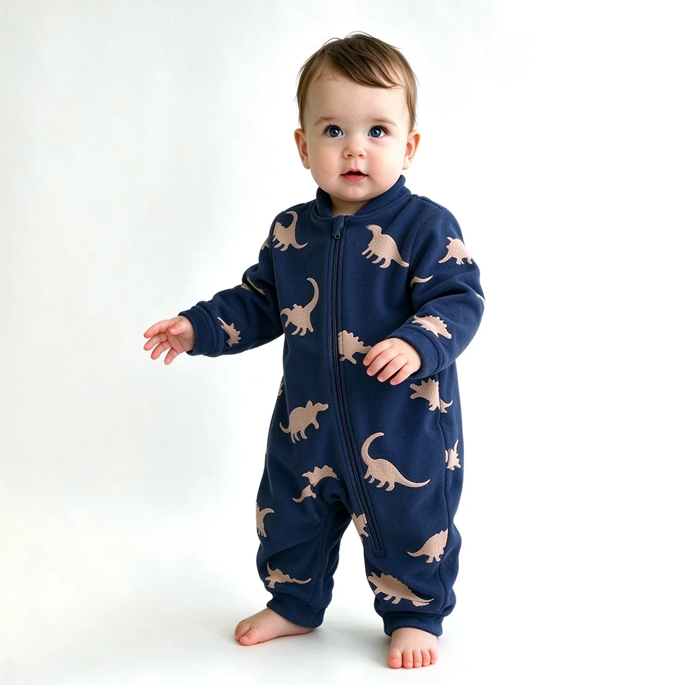 Cotton Baby Onesies Zipper - Baju bayi berbahan fleece yang lembut