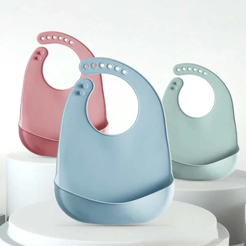 1/3 Buah Bib Bayi Dapat Disesu - Waterproof Baby Bibs Silicone ulasan dan harga