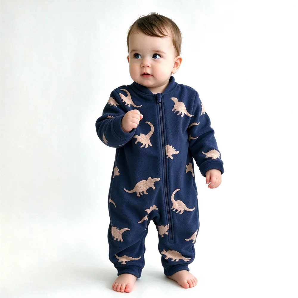 Baju bayi berbahan fleece yang - Cotton Baby Onesies Zipper ulasan dan harga
