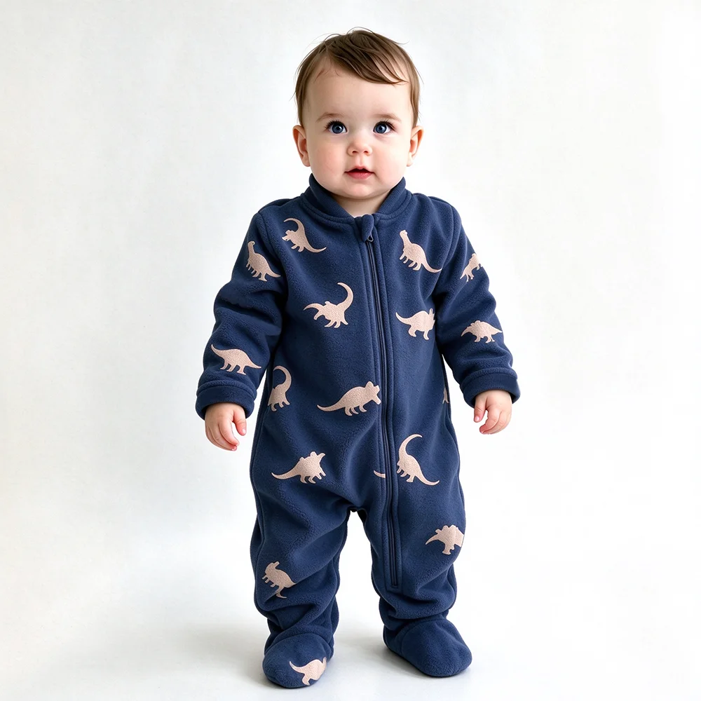 Baju bayi berbahan fleece yang - Cotton Baby Onesies Zipper ulasan dan harga